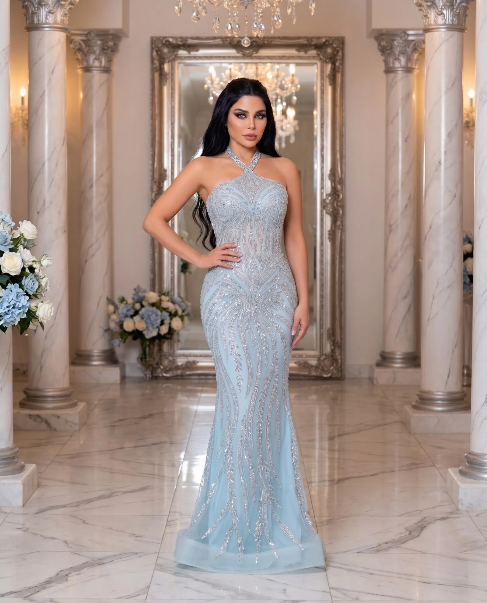 The Floral Reflection turquoise
